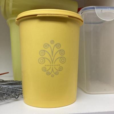 Sale Photo Thumbnail #325: Yellow tupperware flour container