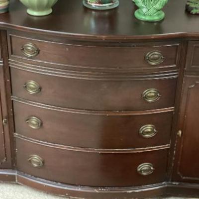 Sale Photo Thumbnail #252: Mahogany dresser 2 cabinets 4 drawers