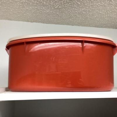 Sale Photo Thumbnail #315: Red tupperware container