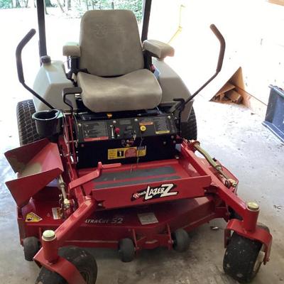 Exmark lazer z ultra 52 in industrial zero turn mower - front view