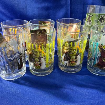 8 Shrek Forever After McDonald Collectors Glasses