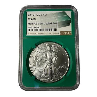 2005 NGC MS-69 American Silver Eagle 