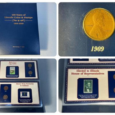 PCS 100 Years of Lincoln Coins & Stamps 