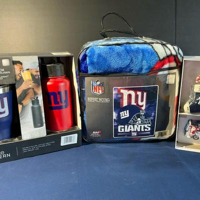 NY Giants Throw Blanket, Drink Canteens And Ornaments 