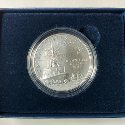 Armed Forces Silver Medals Program U.S Navy .999 Silver Medal