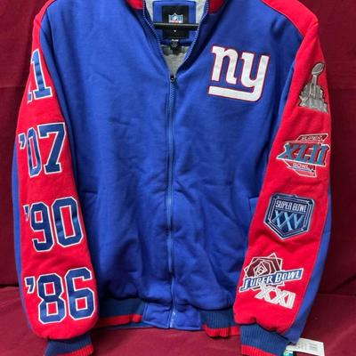 Mens NY Giants Jacket XXL NWT