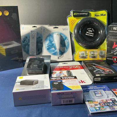 Wii, GPS, Charge Cables Nico Boost Plus, Surge Protector, Sd Cards 