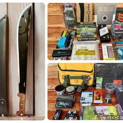 New In Box Camping & Survival Goods - Inc Knives 