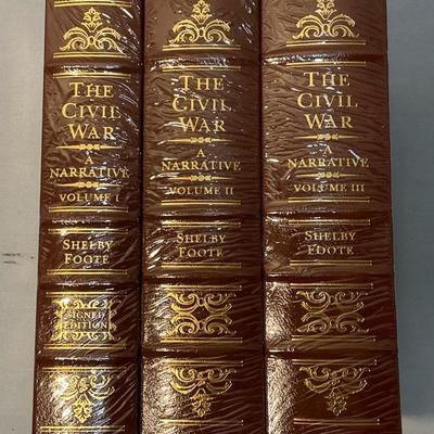 Easton Press The Civil War a Narrative Vol. 1, 2, & 3 Shelby Foote SEALED