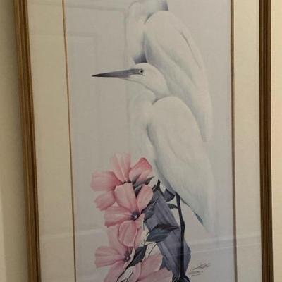 Art LaMay Heron Egret Signed Numbered Print