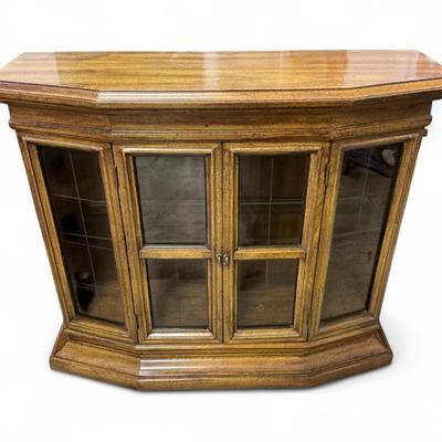 Small Scale Lighted Console Curio Cabinet 