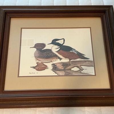 Larry James Hooded Merganser Signed Numbered Print