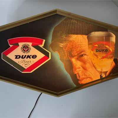 Vintage Lighted Duke Beer Wall Display .jpg