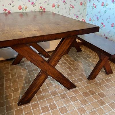 Kitchen Table with Benches — Indoor Picnic Table