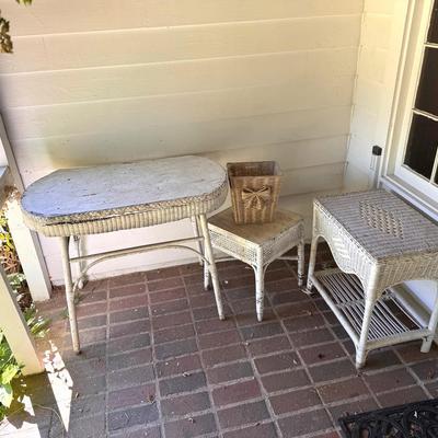 (3) Wicker Style Tables 