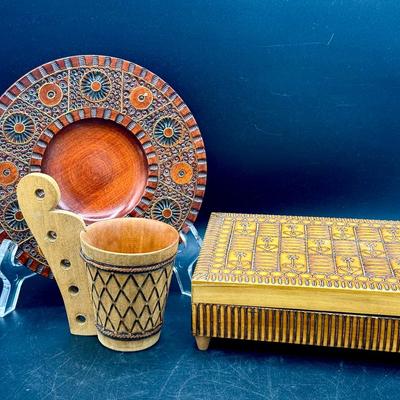 (3) Wonderful Wooden International Items 