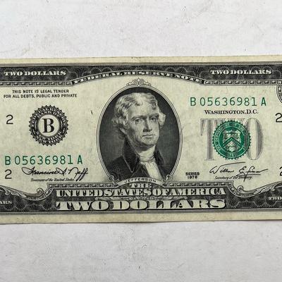 1976 Two Dollar Bill