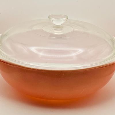 Flamingo Pink Pyrex Casserole with Glass Pyrex Lid