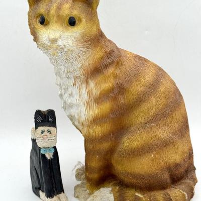 (2) Cat Figurines 