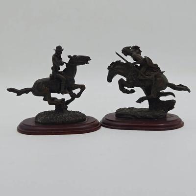 (2) Metal Cowboy Figurines