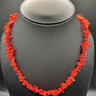 Faux Coral Necklace Jewelry