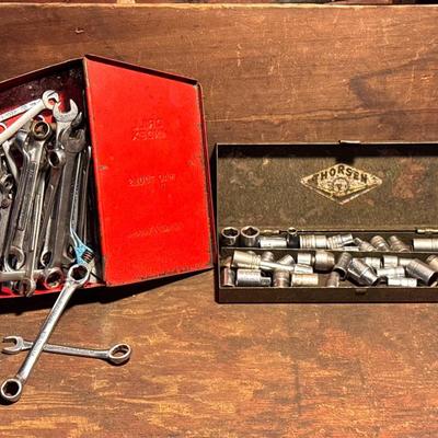 Tins Of Wrenches And Sockets 