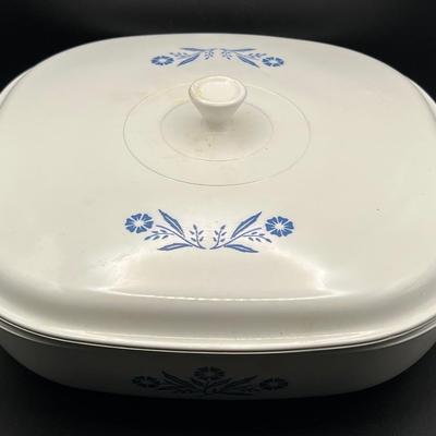 Corning Pyroceram Cornflower Blue with Rare Matching Lid