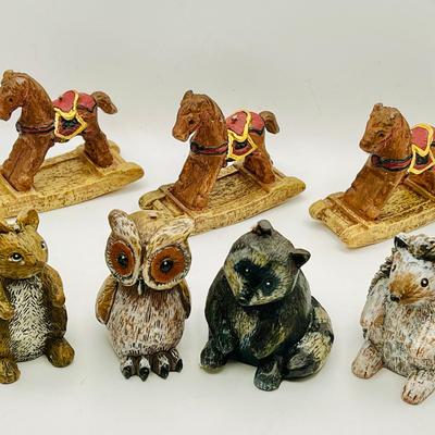 (9) Adorable Candles featuring Rocking Horses, Owl, Hedgehog, Squirrel & More