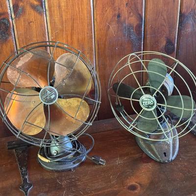 (2) Vintage Metal Fans Feat - Emerson Electric 