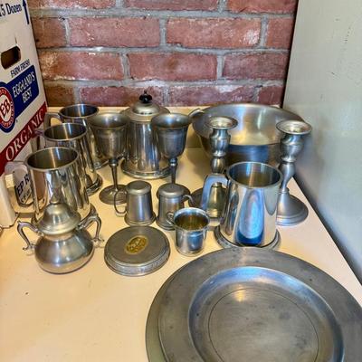 Large Pewter Lot