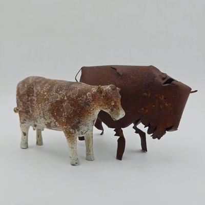 (2) Bull Figurines