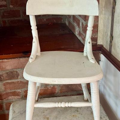 White Wooden Child’s Chair