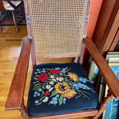 Antique Embroidered Chair 