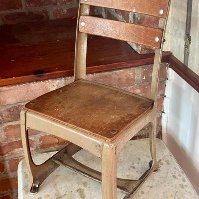 Wood & Metal Child’s Chair