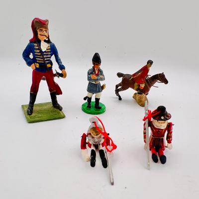 (5) Heavy Metal Military Figures, Some with Moveable Arms & Legs