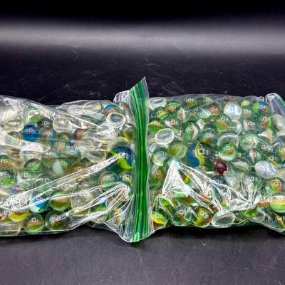 (2) Bags Of Marbles & Vase Filler 