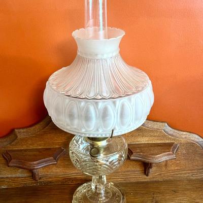 Oil Lamp With Aladdin Style Shade