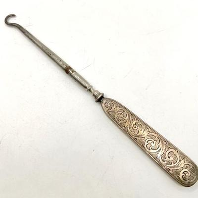 Antique Sterling Silver Button Hook