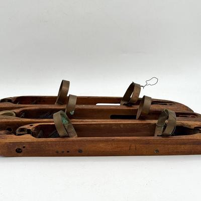 vintage wooden weaving loom boat shuttles