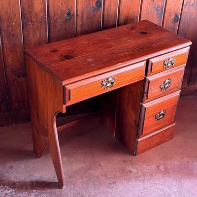 Wooden Three Drawer Work Desk