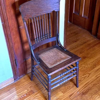 Wicker Seated Chair 