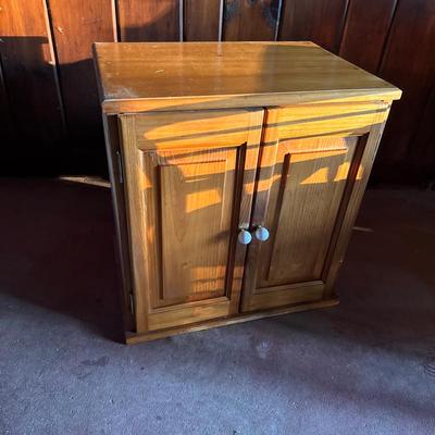 Small Wooden Cabinet With Two Shelves 