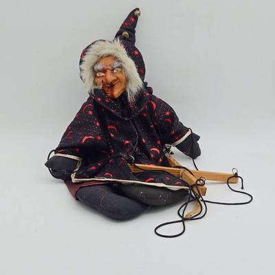 Vintage Halloween Witch Puppet