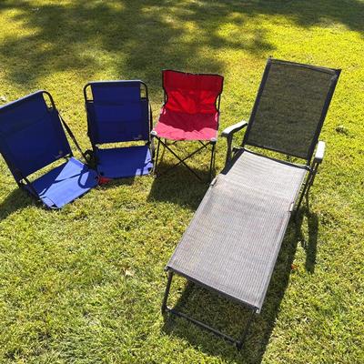 (4) Folding Chairs Feat - (2) Eve Rest Recliner Chairs