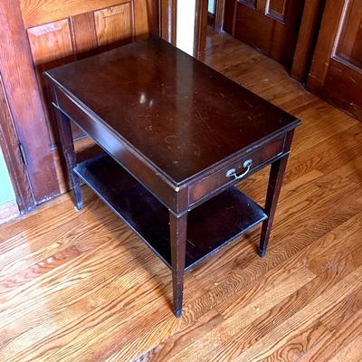 Mahogany Two Tier Side Table 