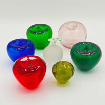 (7) Glass Apples