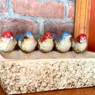 Adorable Birds On Feeder 