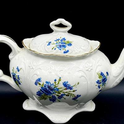 James Kent Old Foley Staffordshire teapot Forget Me Not Pattern