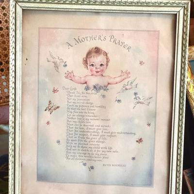 Vintage “A Mother’s Poem” Print