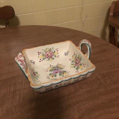 Sale Photo Thumbnail #44: Porcelain basket serving dish, made in Portugal
